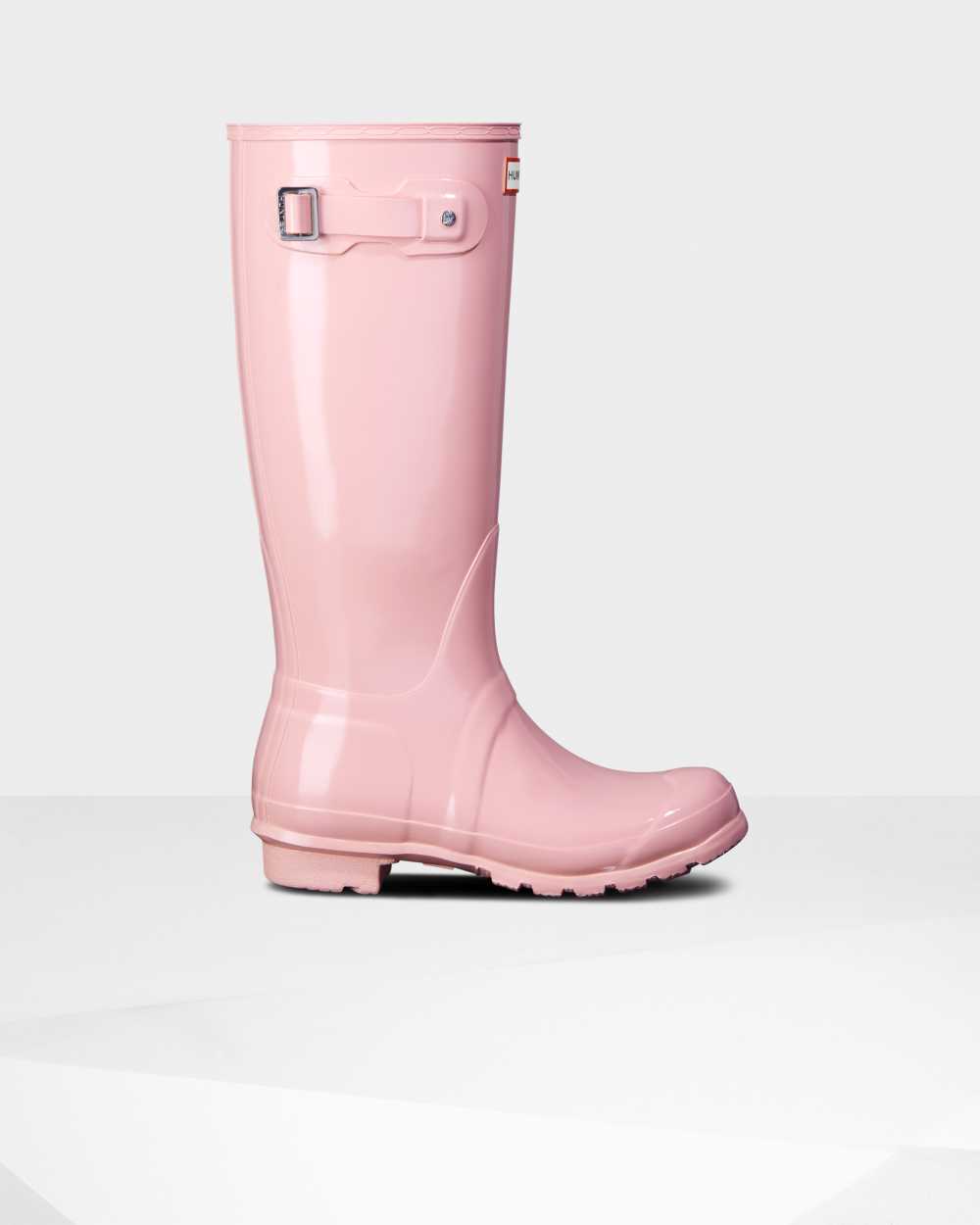 Hunter Original Tall Gloss Women's Rain Boots NZ-25887P Pink